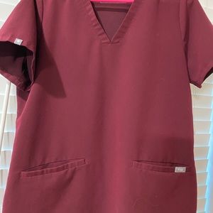 Figs burgundy top